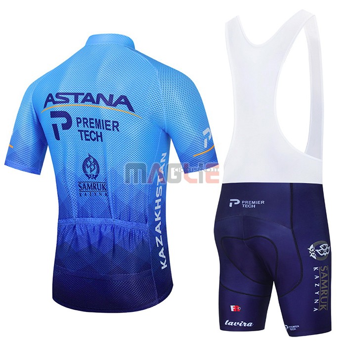 Maglia Astana Manica Corta 2021 Blu